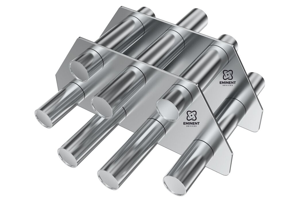 Hopper Magnet - Color: Natural Ss Finish / Blue / Grey