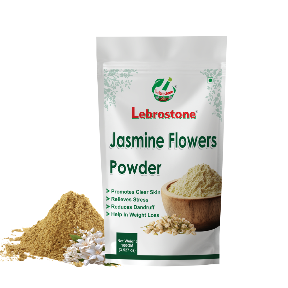 Lebrostone Jasmine Flowers Powder | Natural Herbal Powder For Skin Glow, Stress Relief, Calmness & Relaxation|100g - Application: Na