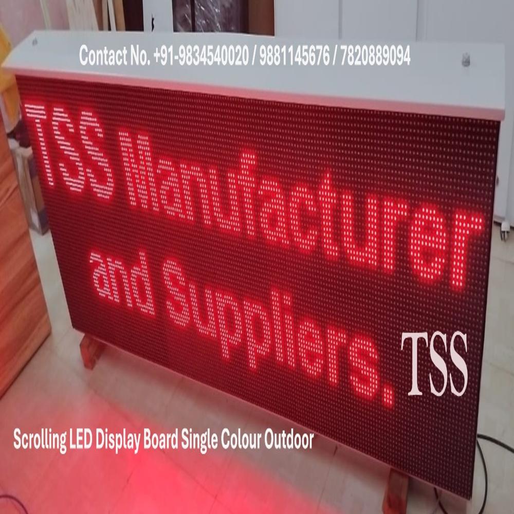 Single Colour Outdoor Scrolling LED Display Board