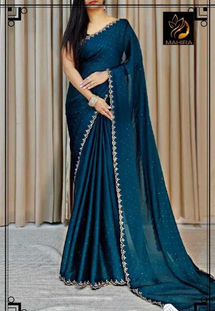 Premium party wear heavy siroski work saree