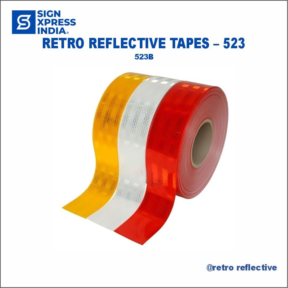 Retro Reflective Tapes - 523B - Color: Red White And Yellow