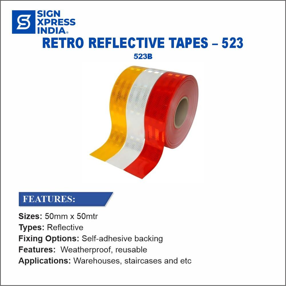 Retro Reflective Tapes - 523b - Color: Red White And Yellow