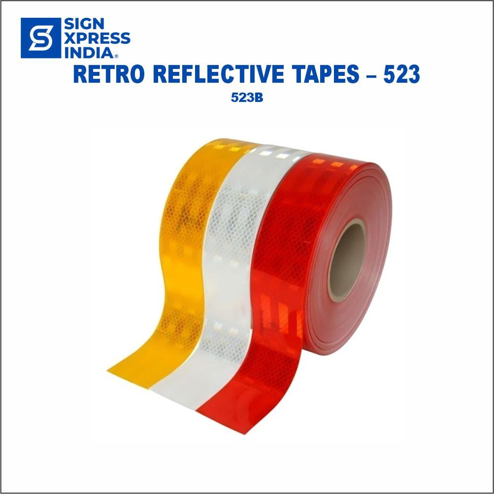 Retro Reflective Tapes - 523b - Color: Red White And Yellow