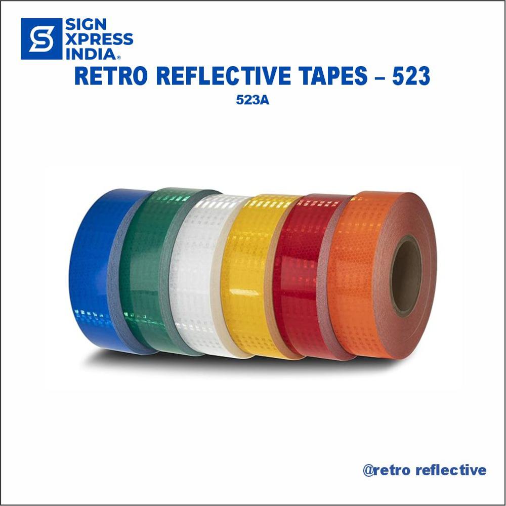 Retro Reflective Tape - 523A - Color: Red Yellow White Blue Green And Orange