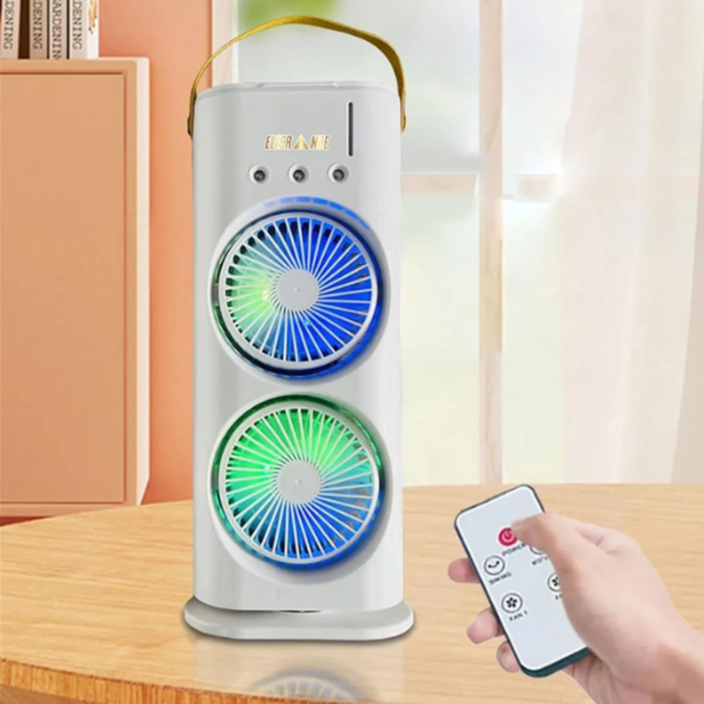 Mini mist air cooler double fan