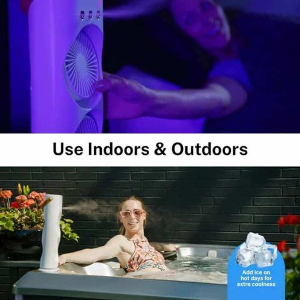 Mini mist air cooler double fan