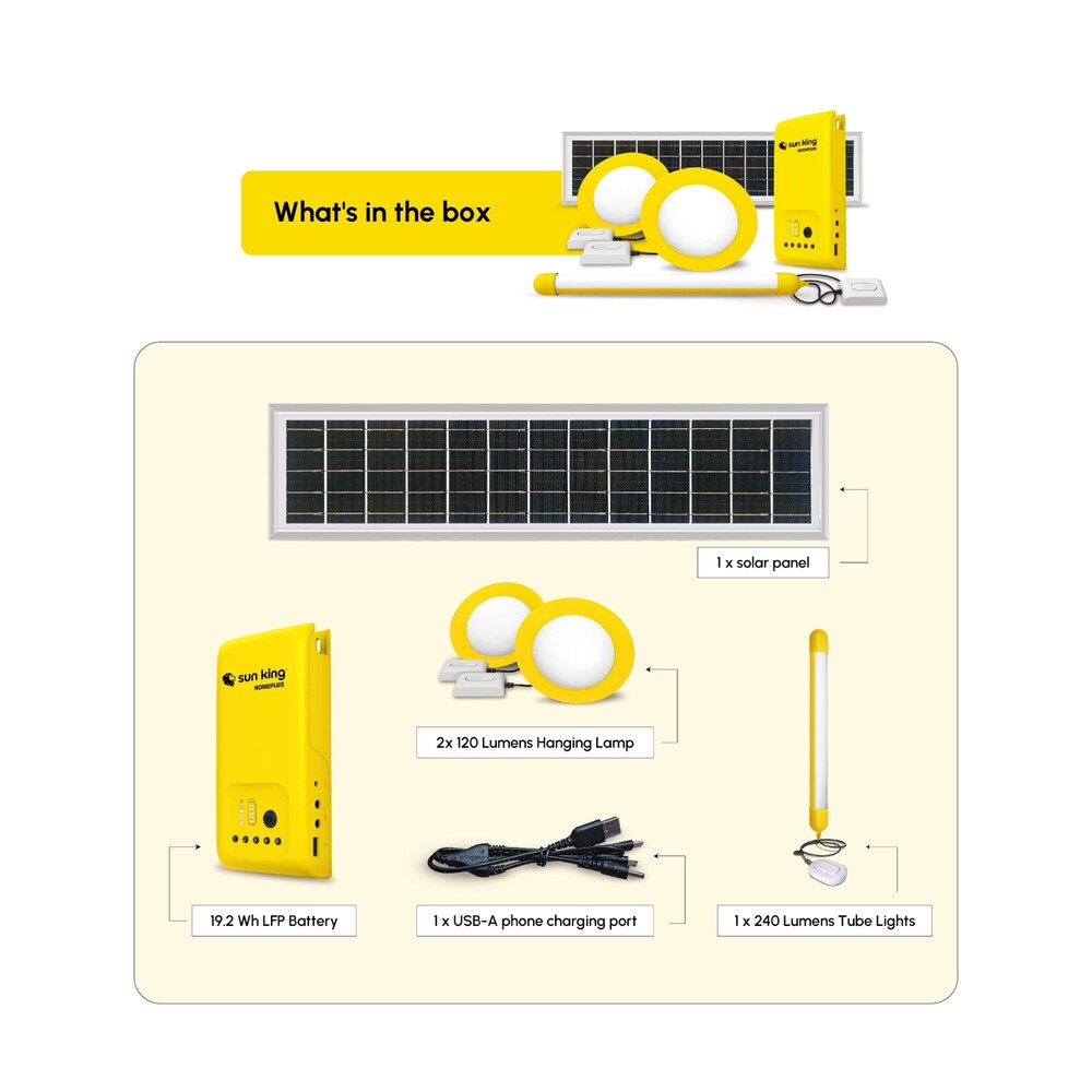 Sun King HomePlus Solar Home Light System
