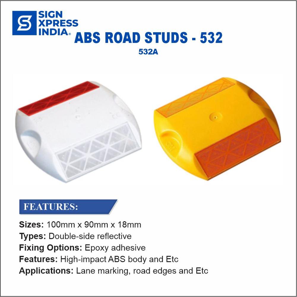 Abs Road Studs 532a - Color: Yellow And Orange