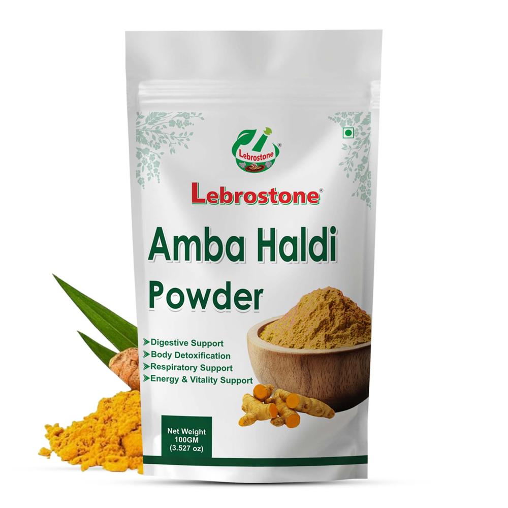 Lebrostone Amba Haldi Powder | Herbal Powder For Clear Skin, Digestion & Overall Wellness| 100g - Additives: Na