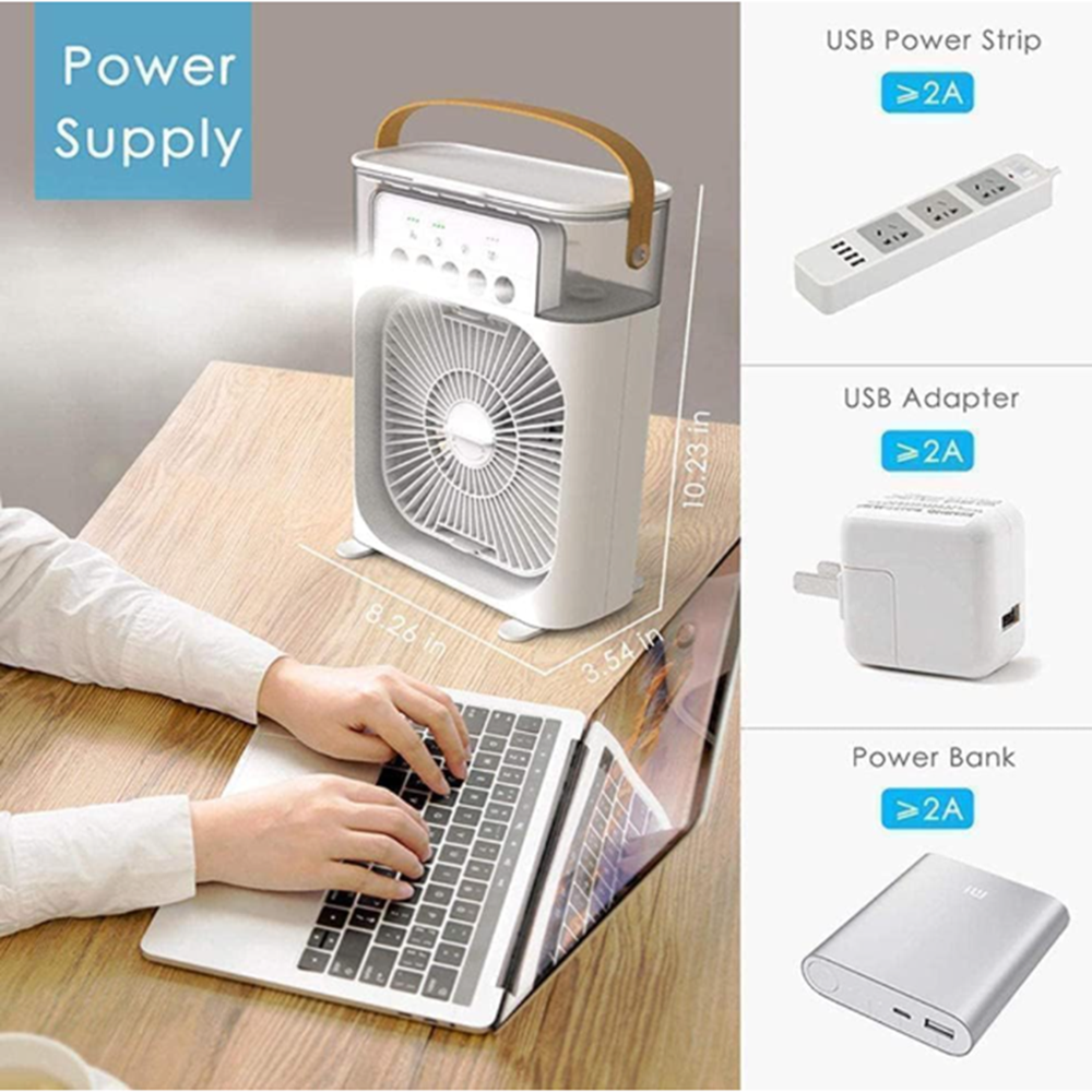 Mini mist air cooler single fan