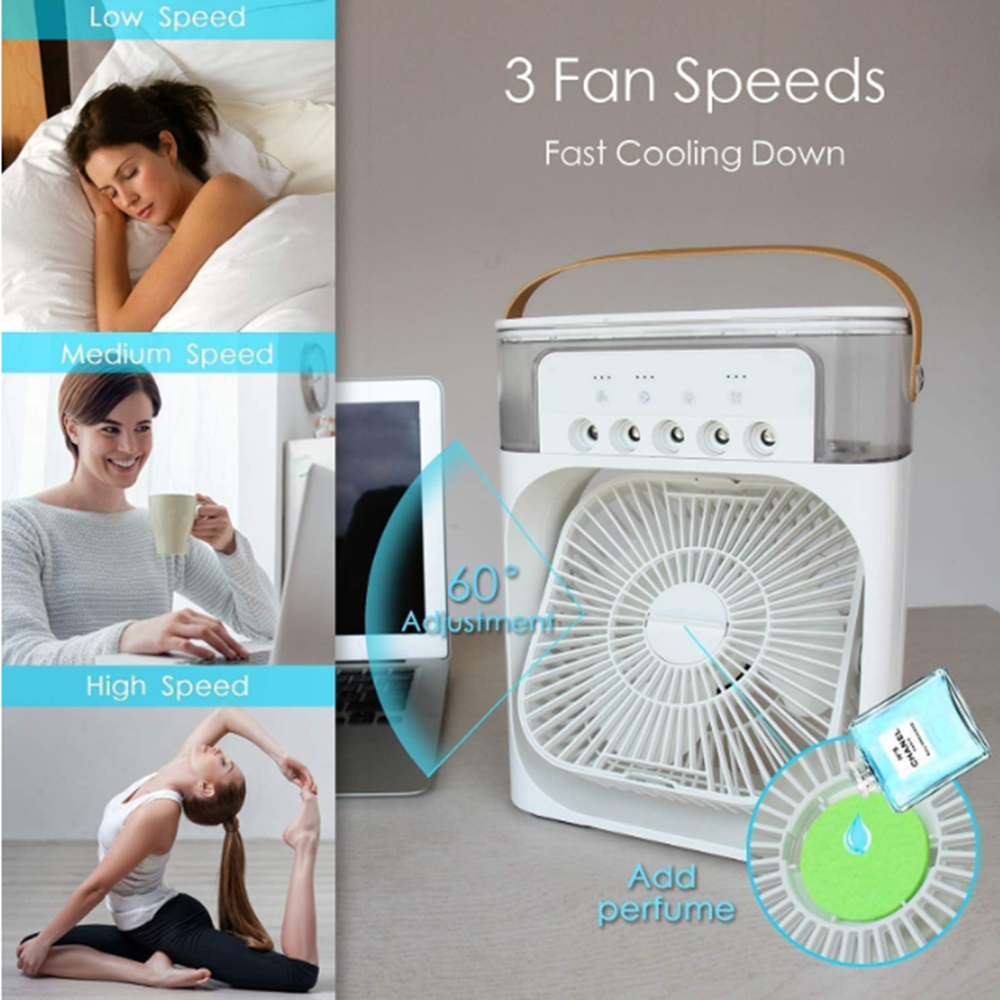 Mini mist air cooler single fan