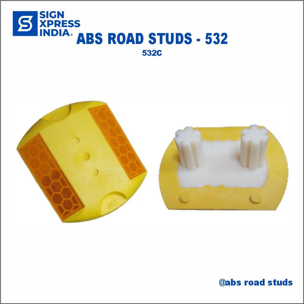 Abs Road Stud - 532C - Color: Yellow