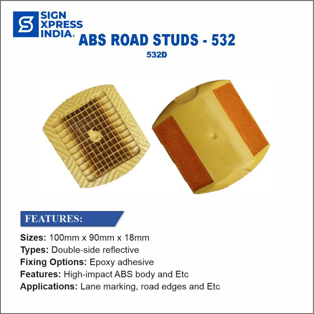 Abs Road Stud - 532d - Color: Yellow