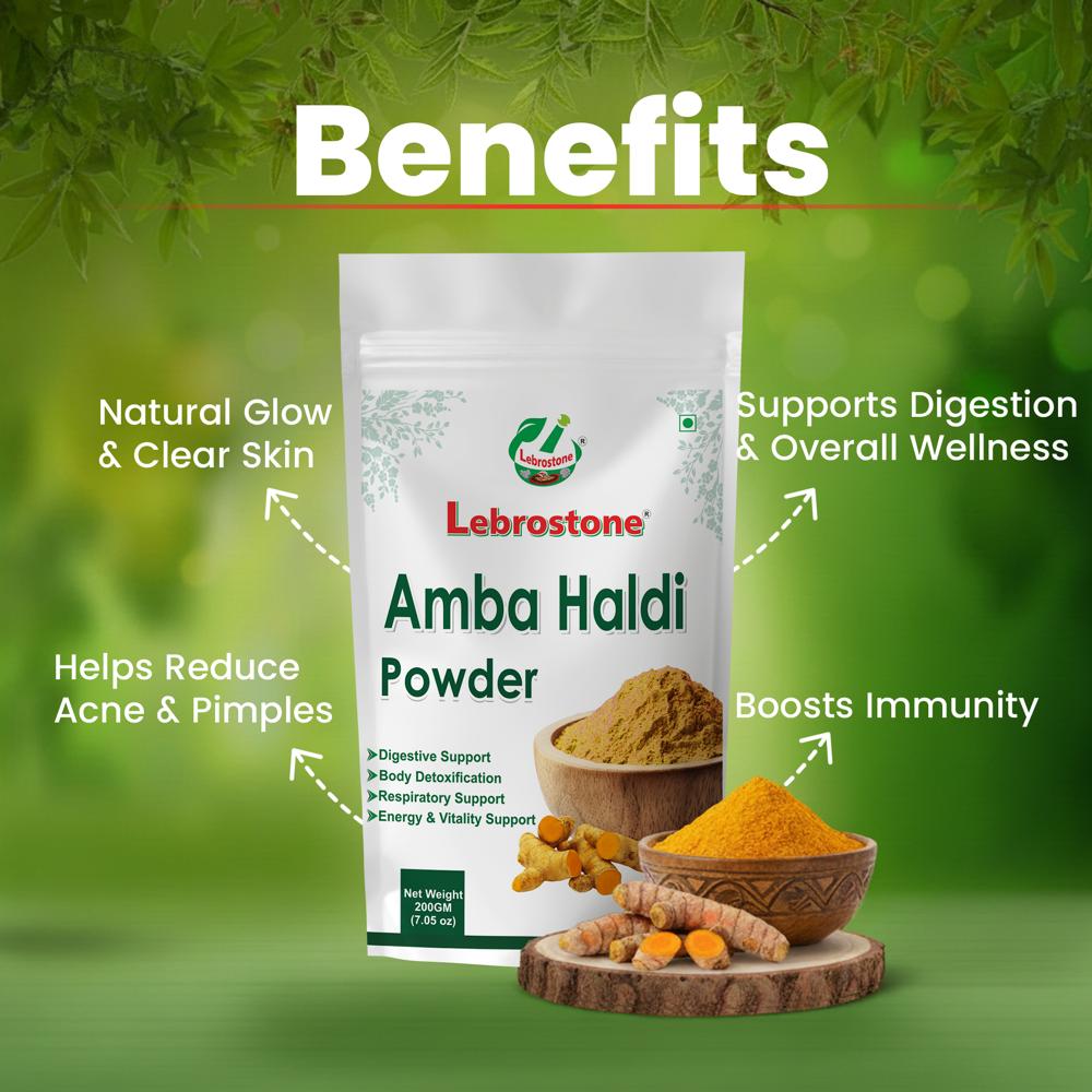 Lebrostone Amba Haldi Powder | Herbal Powder for Clear Skin, Digestion & Overall Wellness|200g