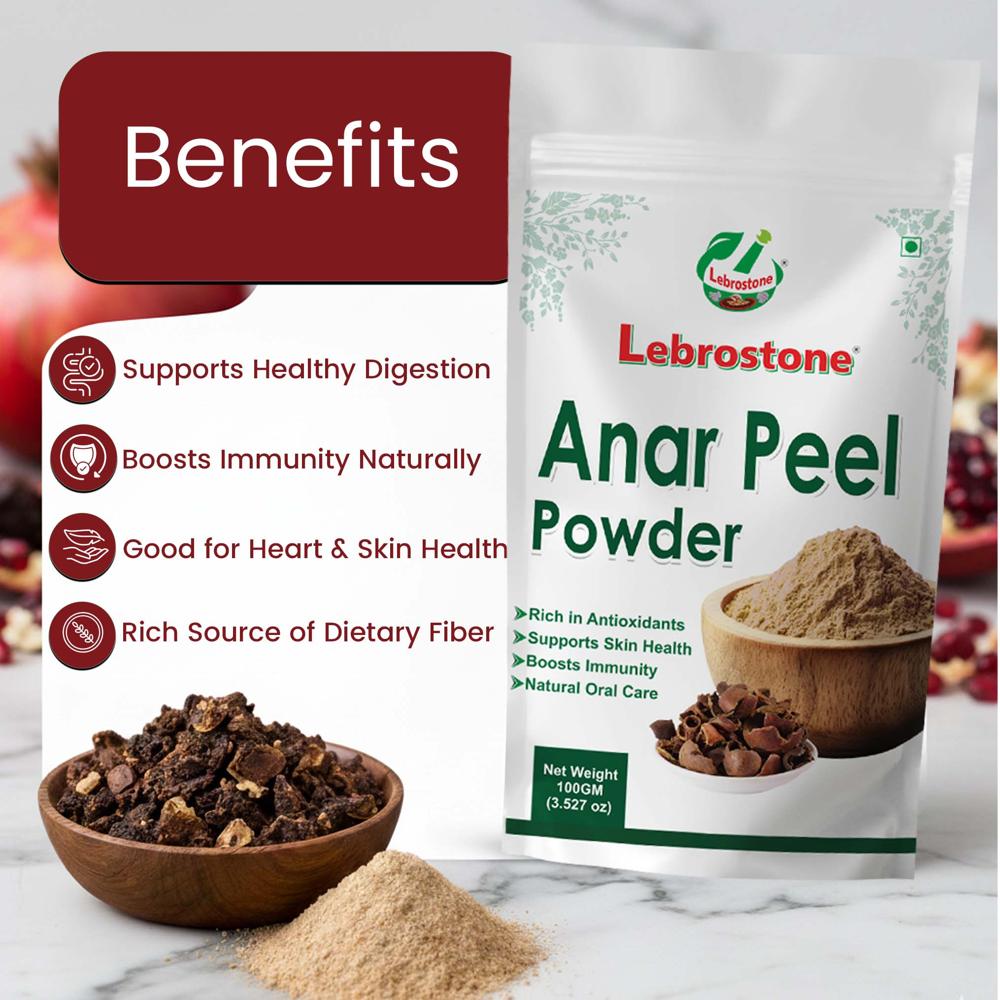 Lebrostone Anar Chilka Powder | Herbal Powder for Digestive Health, Immunity, Skin & Heart Wellness |100g