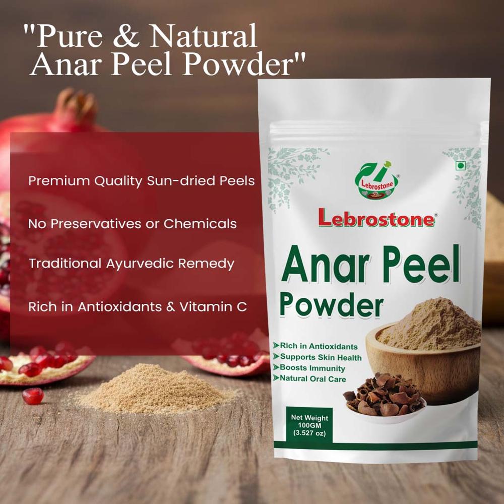 Lebrostone Anar Chilka Powder | Herbal Powder for Digestive Health, Immunity, Skin & Heart Wellness |100g