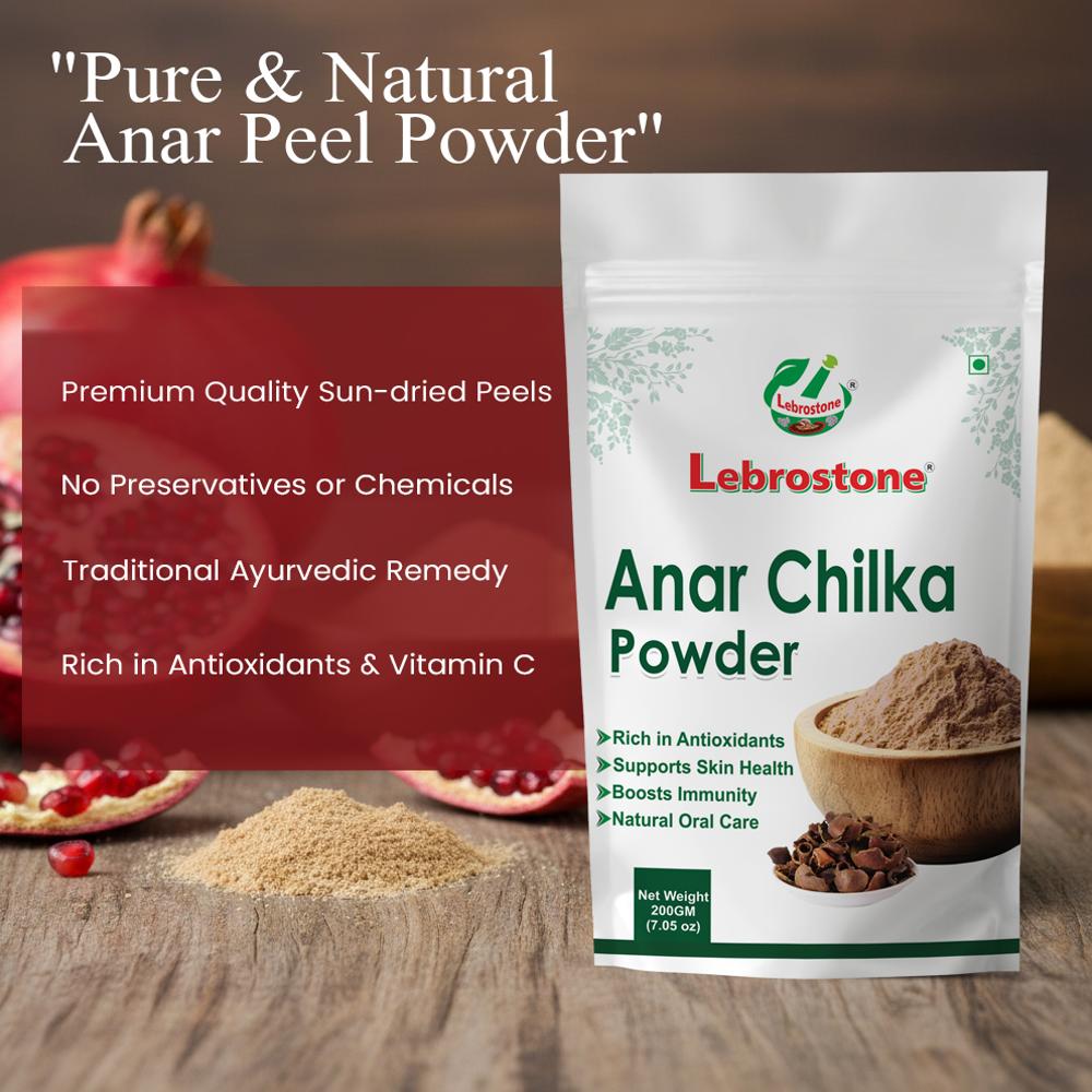 Lebrostone Anar Chilka Powder | Herbal Powder for Digestive Health, Immunity, Skin & Heart Wellness|200g