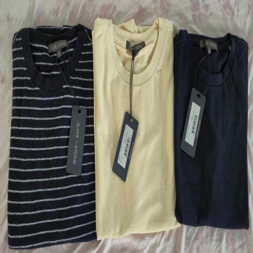 M11383 SLATE & STONE Mens Jacquard T-Shirts