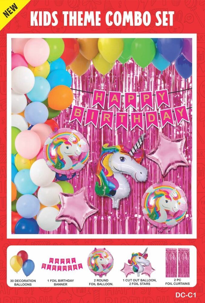 Unicorn And Candyland Kids Theme Combo Set
