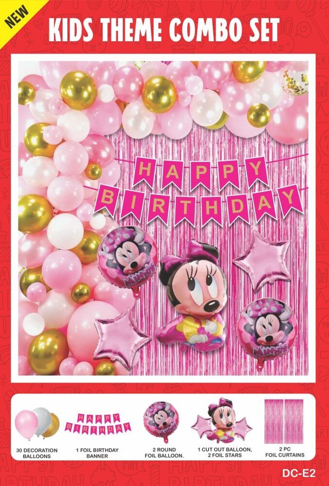 Minnie Mouse Pink Party Kids Theme Combo Set