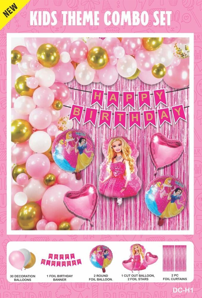 Pink Hearts And Donuts Party Kids Theme Combo Set