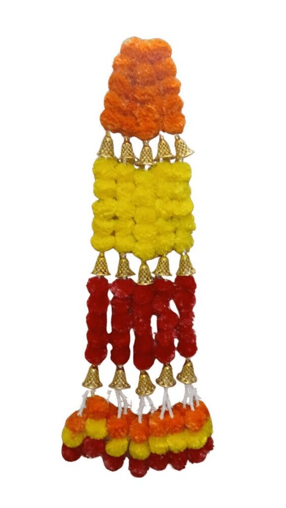 Artificial Marigold Fluffy Flowers With Bell