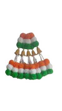 3 Color Artificial Marigold Flower Garlands For Republic Day - Color: Tricolor (orange
