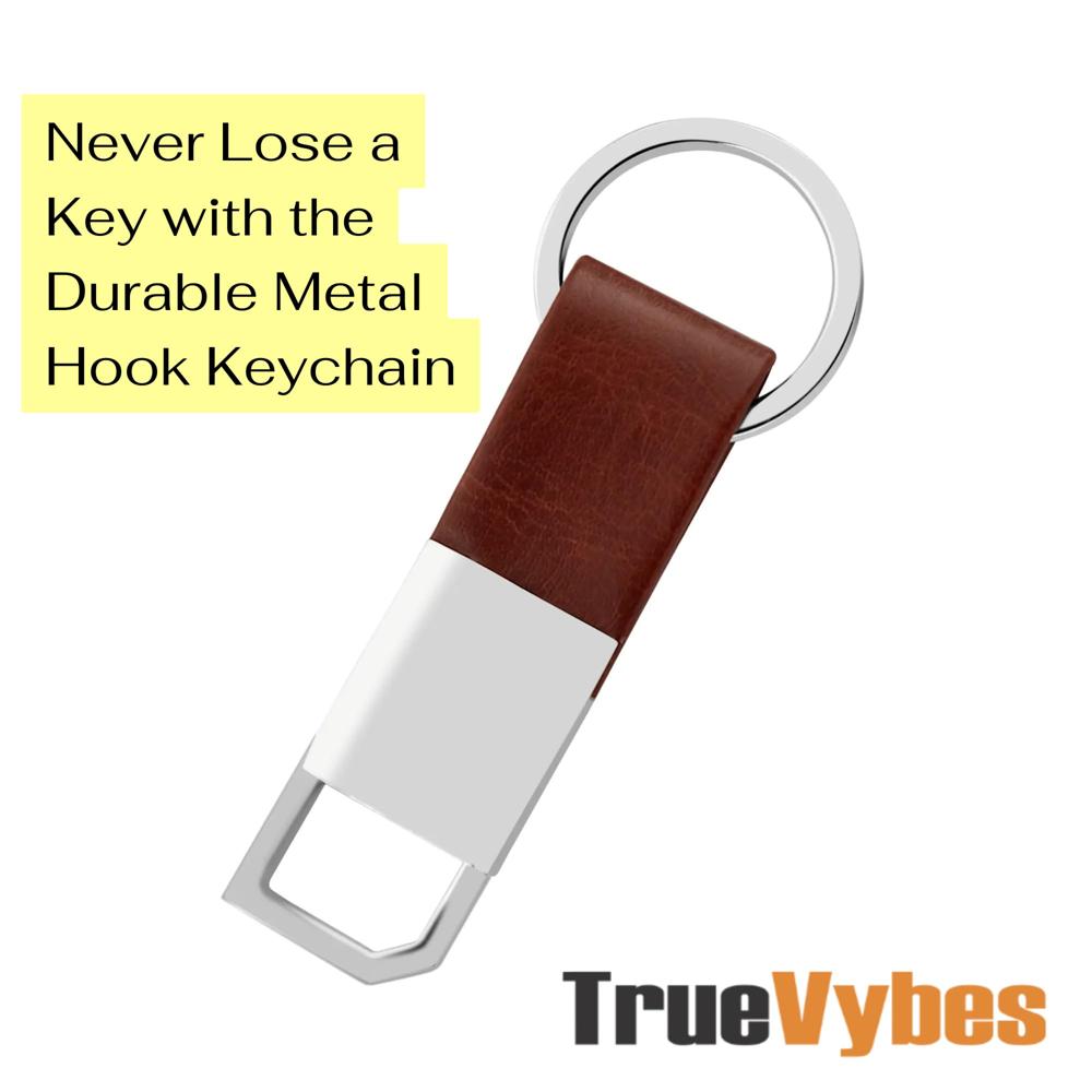 Leather Strap Metal Keychain (SS-206)