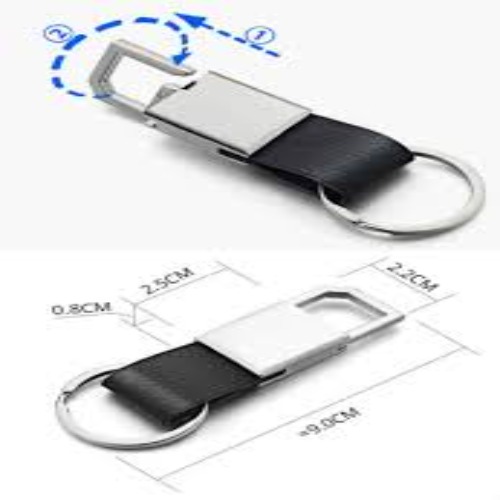 Leather Strap Metal Keychain (SS-206)