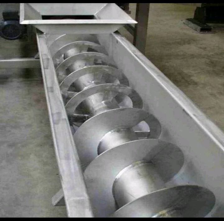 Screw Conveyors - Stainless Steel Standard Size, Silver Color | Industrial Use, High Durability