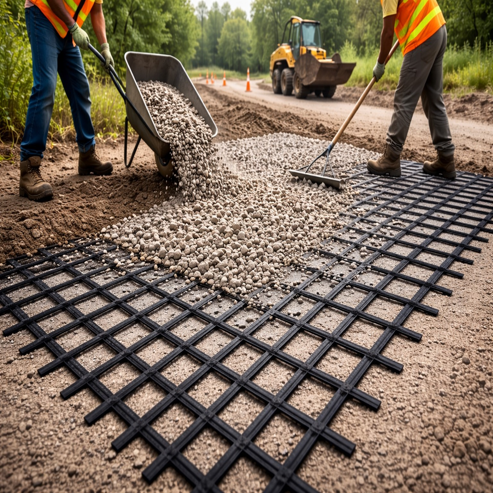 Vt Geogrid - Polypropylene Material, Polished Surface Treatment | Ideal For Retaining Wall Applications