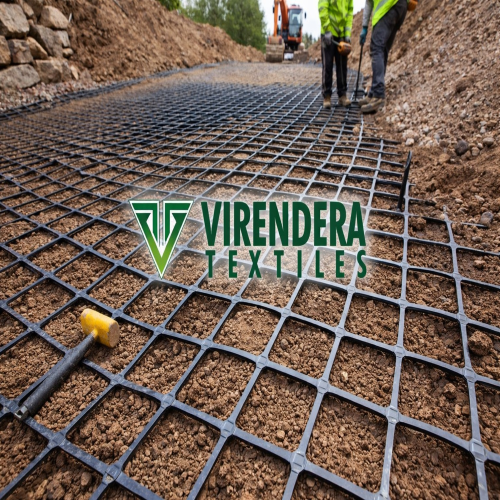 Vt Geogrid - Polypropylene Material, Polished Surface Treatment | Ideal For Retaining Wall Applications