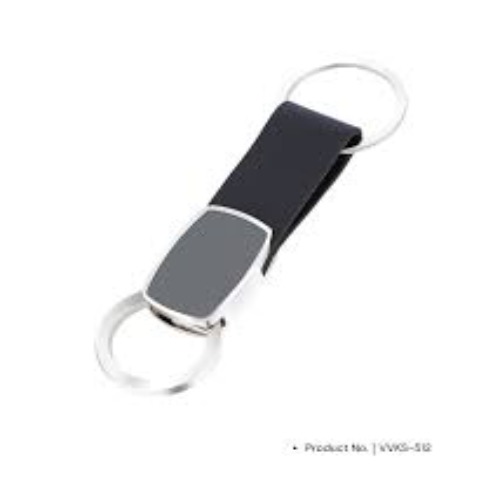 Stainless Steel Dual Metal Round Hook Keychain (SS-207)
