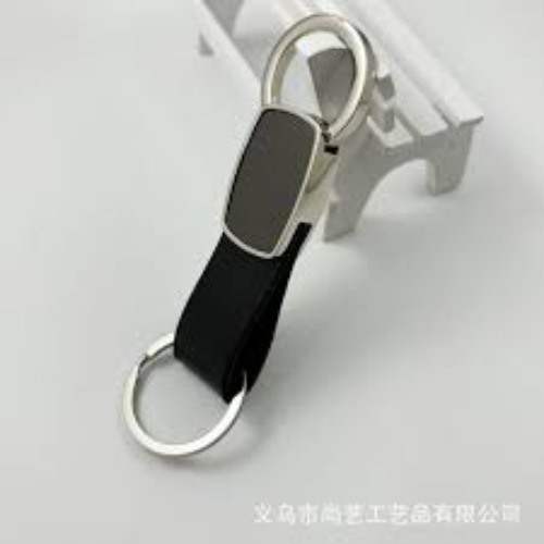 Stainless Steel Dual Metal Round Hook Keychain (SS-207)