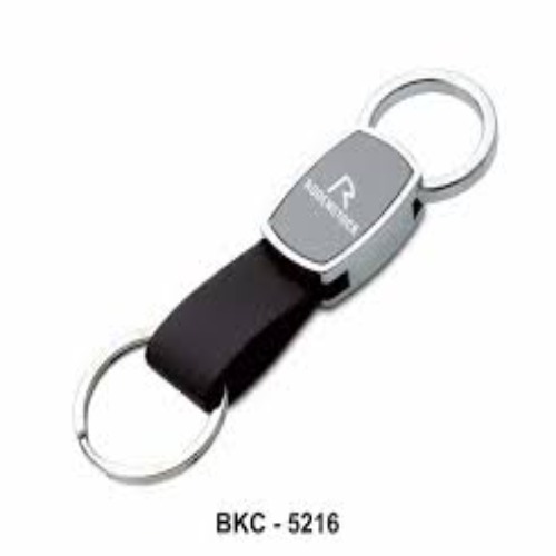 Stainless Steel Dual Metal Round Hook Keychain (SS-207)