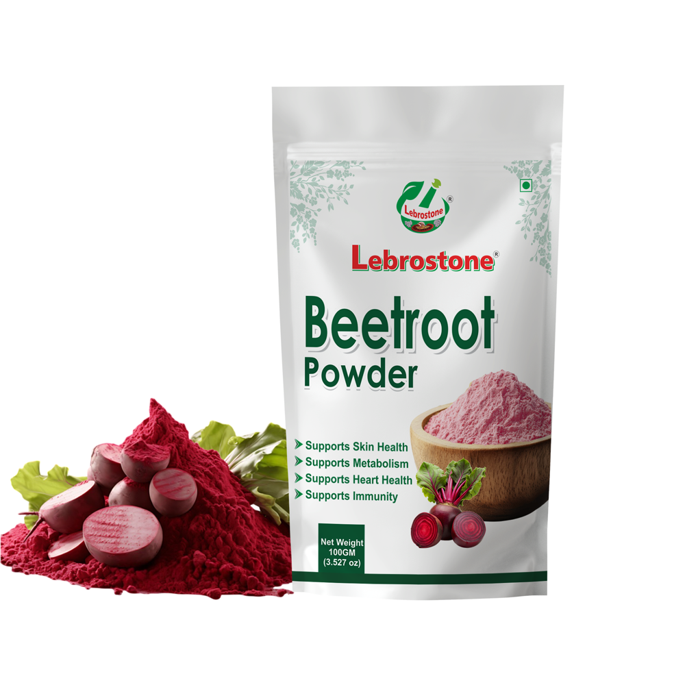 Lebrostone Beet Roots Powder | Herbal Powder for Heart Health, Skin Wellness, Blood Pressure & Stamina|100g