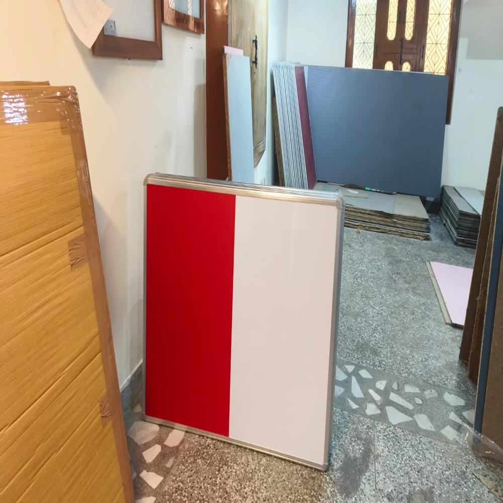 Combination White And Cork Board - Satin-finish Alloy Aluminium, Double-sided Design , Ideal For Office, School & College Use