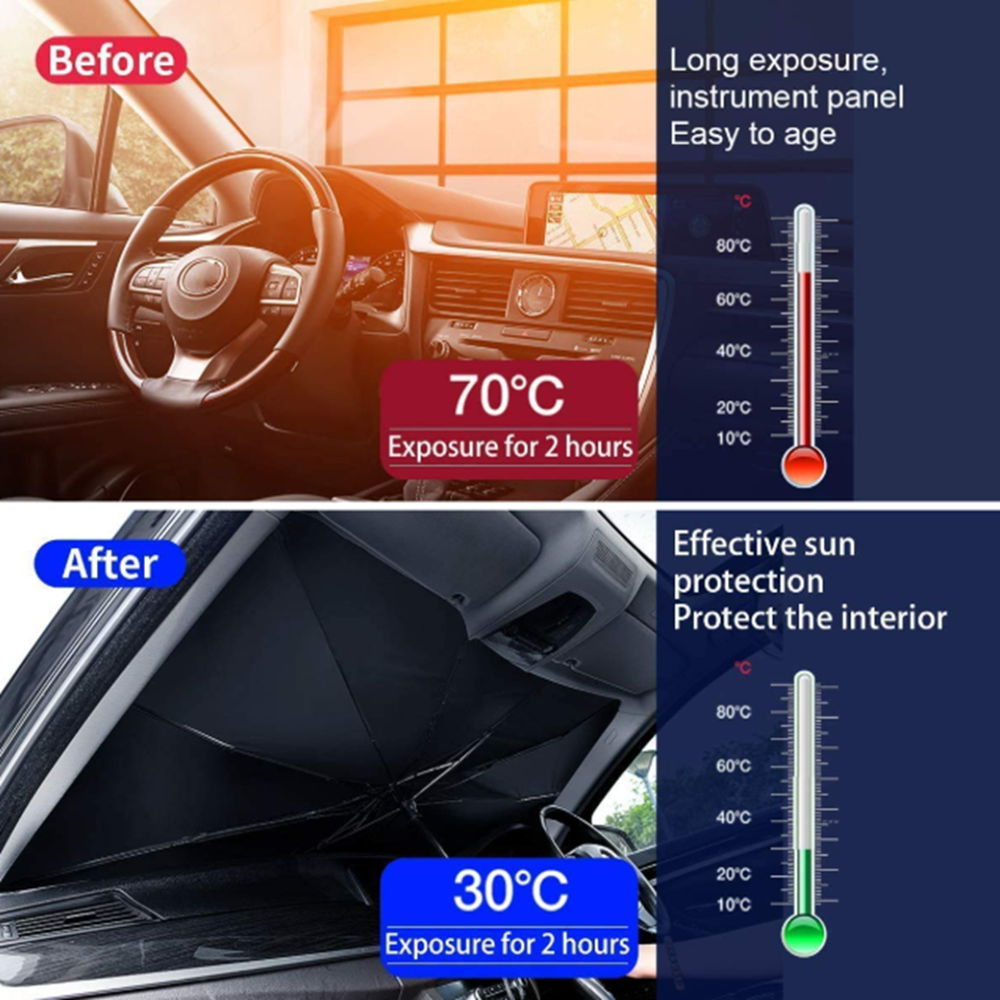 Car Umbrella - Diameter: 57 X 31 Inch (In)
