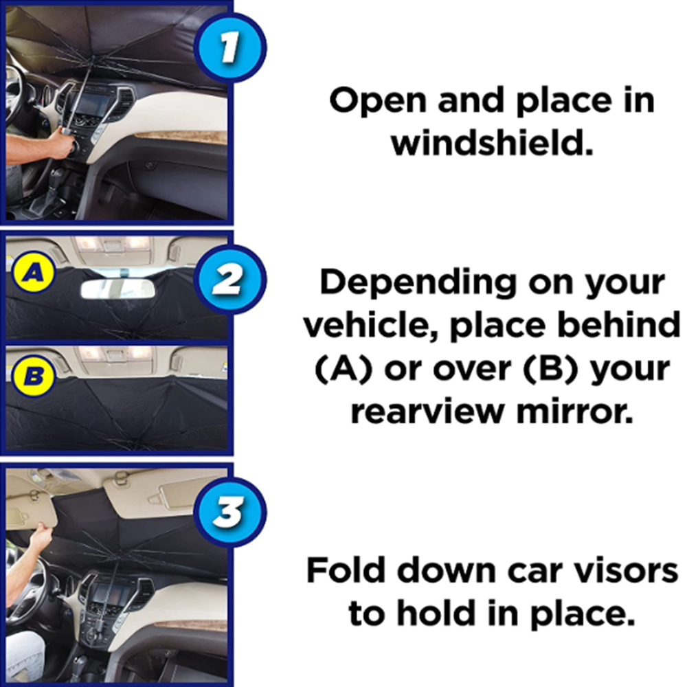 Car Umbrella - Diameter: 57 X 31 Inch (In)