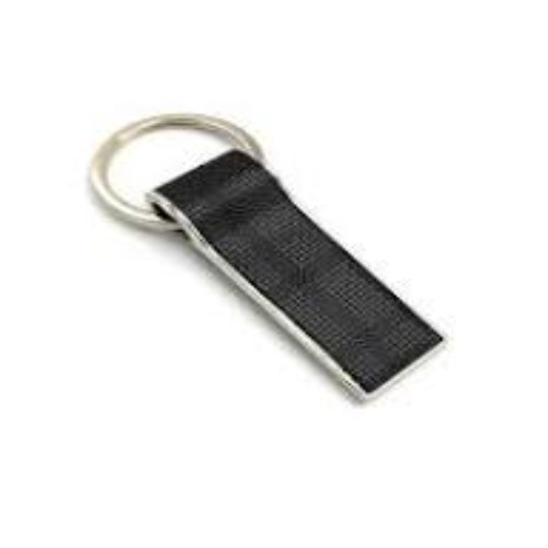 PU Leather & Metal Rectangular Keychain with Dual Ring (SS-210)