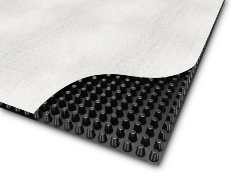 Geotextile Drain Board - Hdpe, 2m X 20m X 8mm | Durable Black Waterproofing And Drainage Solution For Gardens And Roofs