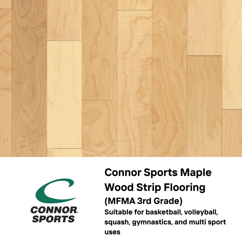 Wooden Flooring - Connor Sports Maple Top Wood (FIBA Certified, MFMA 3rd Grade)