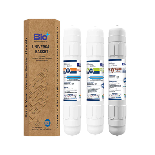 Bio+ Universal Basket Premium Water Filter System with Certified Filters for Healthier, Cleaner and Tastier Water