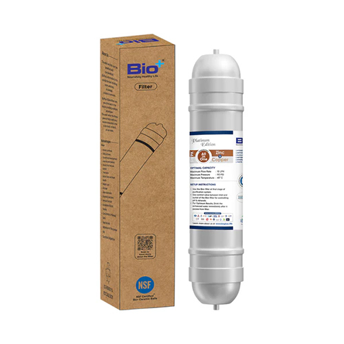 Bio+ Zinc & Copper 9-in-1 H2AAA Water Filter  7000L Life 8 inch Zinc Copper Alkaline Mineralising Antioxidant Hydrogen-rich