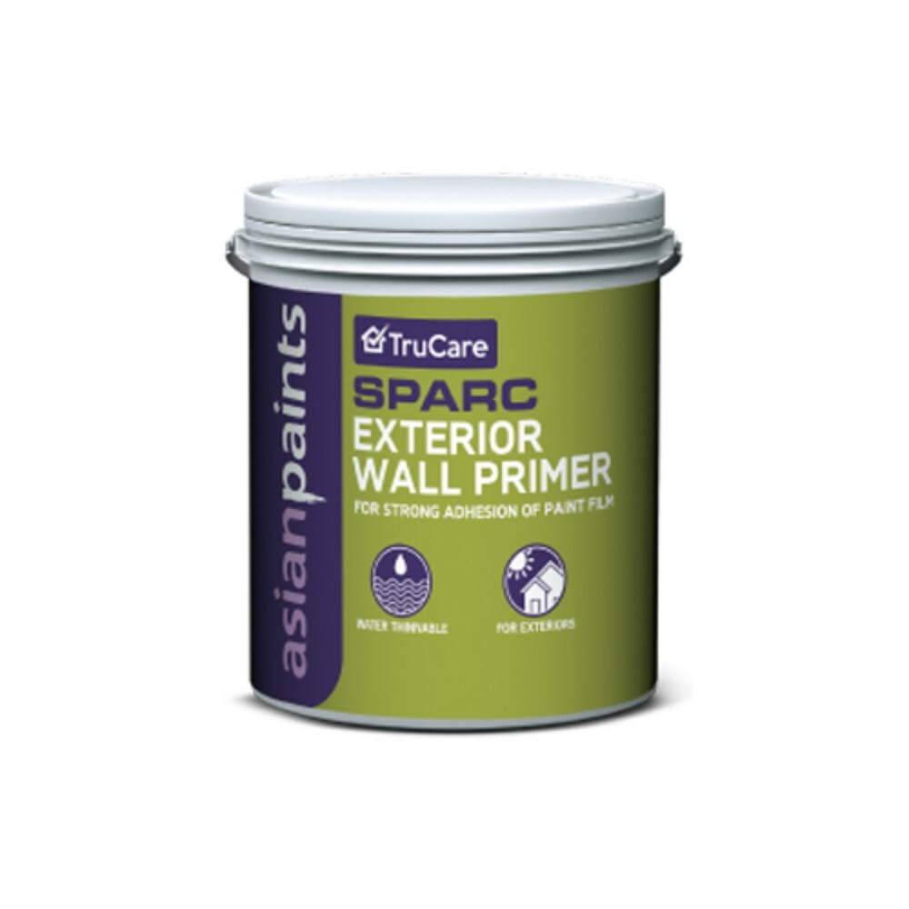 Trucare Sparc Exterior Wall Primer - Water-Based Acrylic 1:1 Dilution 4-6 Hr Recoat | Strong Adhesion Alkali Resistant High Weather Durability