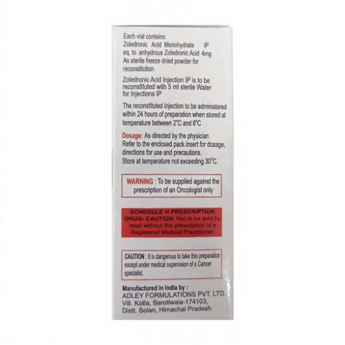 Zoledac 4 Mg Injection - Physical Form: Liquid
