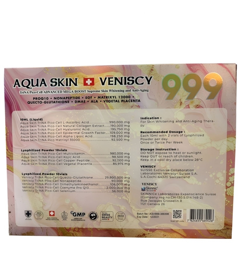 Aqua Skin Veniscy 999 Glutathione Injection