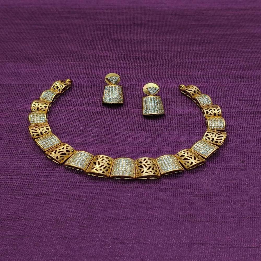 Regal Geometry Diamond Necklace Set