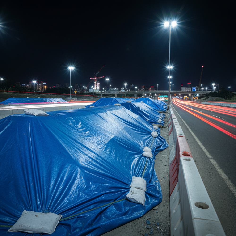 Highway Construction Sheet - Color: Blue