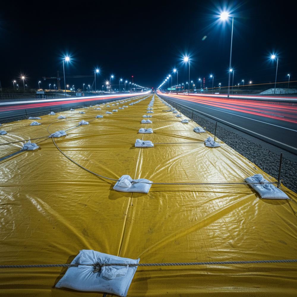 Highway Construction Sheet - Color: Blue
